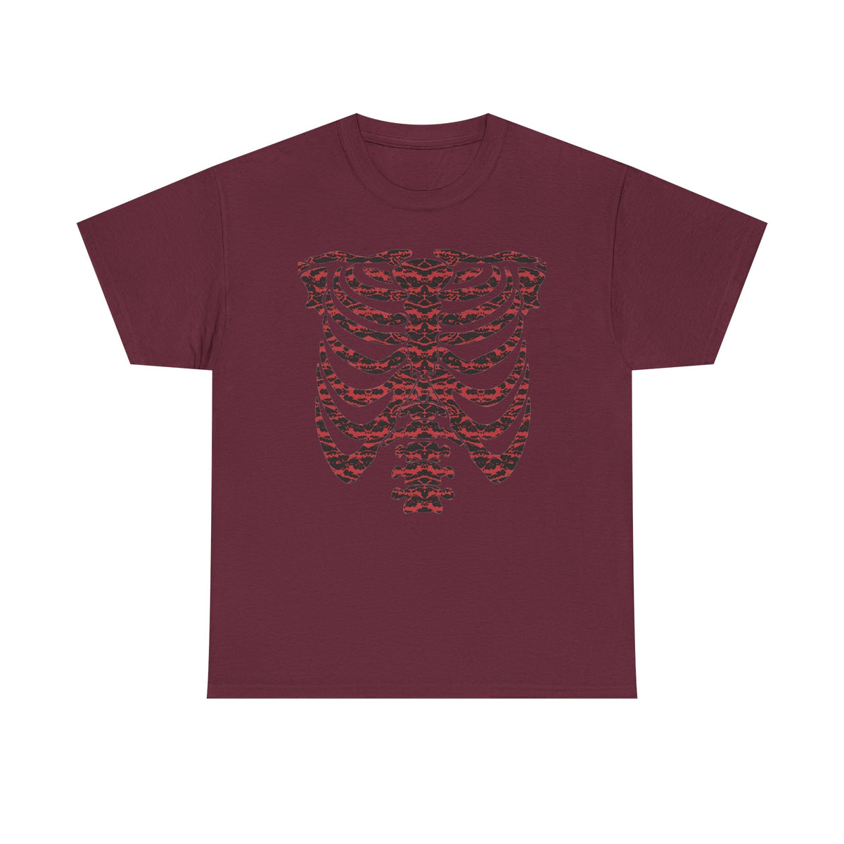 Tiger Camo Skeleton Ribcage  — T-Shirt