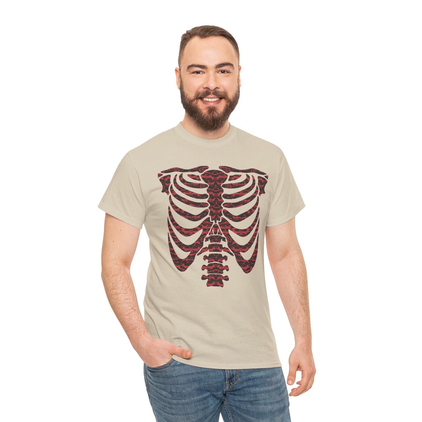 Plaid Skeleton Ribcage  — T-Shirt