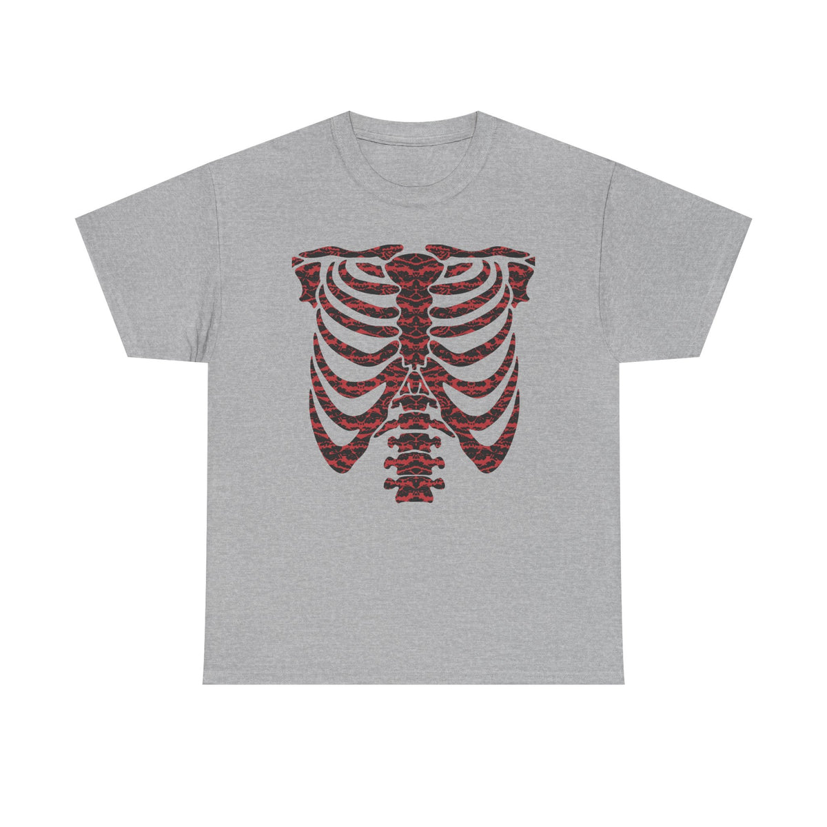 Tiger Camo Skeleton Ribcage  — T-Shirt